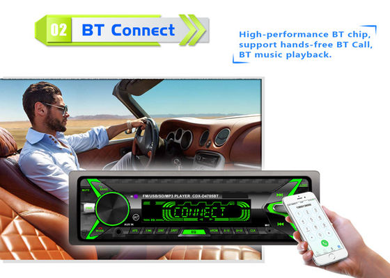 Detachable Panel Bt Car Stereo Wireless Car Player With Bluetooth 4 Ways Speaker Output