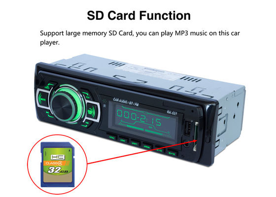 Single Din Bt Car Stereo LED Bluetooth Music System For Car Fm Transmitter