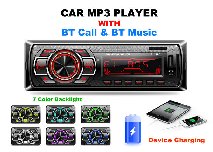 Mute Control Single Din Bluetooth Car Stereo FCC Car Cd Player With Bluetooth And Usb